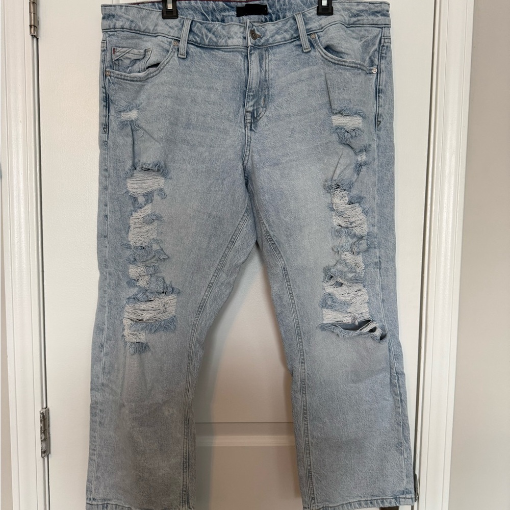 Distressed Light Blue Boyfriend Jeans
